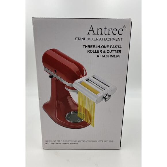 ANTREE 3-IN-1 Pasta Attachment & cutter Attachment for KitchenAid Stand Mixer - Picture 1 of 6